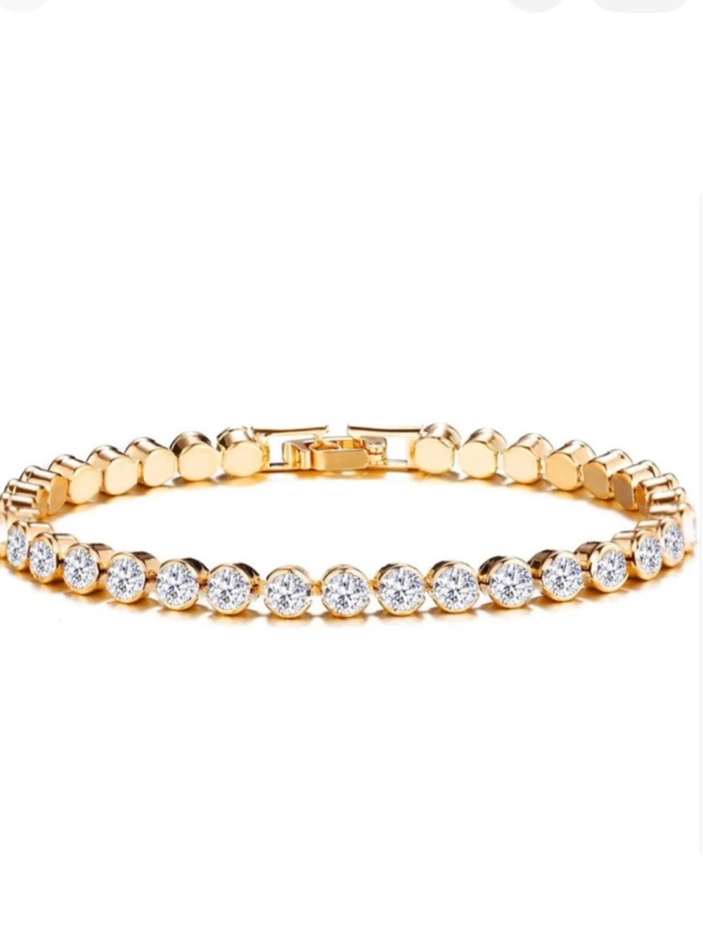 NWT Auristi Limbardo Bracelet - Tennis Bracelet Crystal CZ Gold Plated